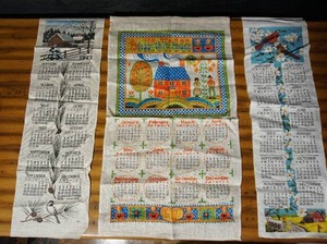 lot 293 image: Vintage Collectible Souvenir Textile Wall Art Banner Linen Tea Towel Tapestry