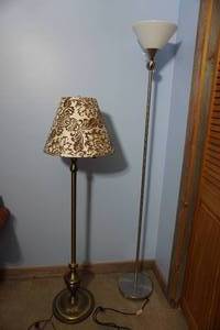 lot 347 image: Home Indoor Lighting Vintage...Floor Lamp Swing Arm Brass-Style