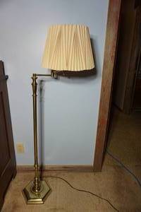 lot 376 image: Home Accents Lighting...Brass-Style Adjustable Arm Floor Lamp