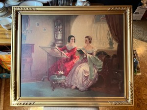 lot 166 image: Vintage Framed Louis Jambor Lithograph Titled Petit Point