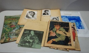 lot 389 image: Ephemera...Vintage 1950s Scrapbook Including Elvis Presley, Eddie Fisher, Terry Moore and More...