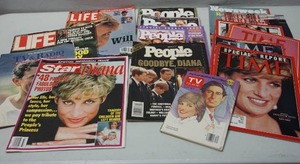lot 394 image: Ephemera...Vintage Magazines Including Time, People, LIFE, Newsweek with Princess Diana Highlights...