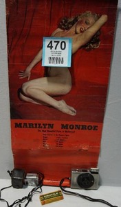 lot 470 image: Vintage Cameras MARILYN Accessories MONROE Film NUDITY Script Poster By Western Specialty Co.