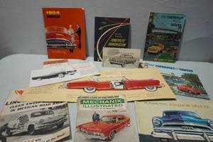 lot 486 image: Memorabilia Vintage Automobile Car Truck Salesroom Brochures Including 1954 Buick Car Brochure Skylark Roadmaster Century Super Special and more...