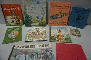 lot 489 image: Books...Vintage Childrens Hard Cover Stories Including Easter The Egg Book, Old Man Rabbits, The Country Bunny etc.