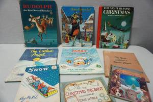 lot 491 image: Books...Vintage Childrens Hard Cover Christmas Stories etc