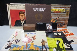 lot 685 image: Vintage Vinyl Record Albums and Accessories...Jesus Christ Superstar, John Fitzgerald Kennedy, Eddy Arnold, Sound of Music Etc.