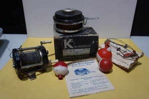 lot 607 image: Vintage Kalamazoo Fly Fishing Reel Wolverine 1695() Vintage WOLVERINE Kalamazoo Tackle No 1695 Model E Automatic Fly Fishing Reel