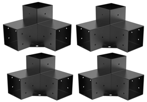LOT OF 4 Woodworks Pergola pergola Brackets 3-Way Right Angle Corner Bracket DIY Elevated Wood Stand