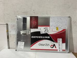 VIZ-PRO Magnetic Dry Erase Board, 36 X 24 Inches, Silver Aluminium Frame