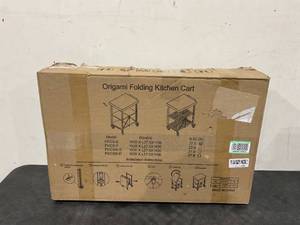 Movable Stainless Steel Folding Cart Table,3-layer shelf 4 wheels