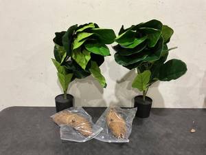 LOT OF 2 Pot for Fake Tree 27 Inch Tall Artificial Tree