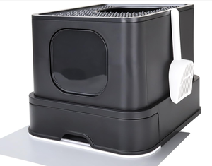 RIZZARI Large Top Entry Anti-Splashing Litter Box with Lid