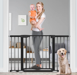 Baby Gate for Doorways and Stairs, RONBEI 51.5 Auto Close Safety Baby Gate for Kids and Pets