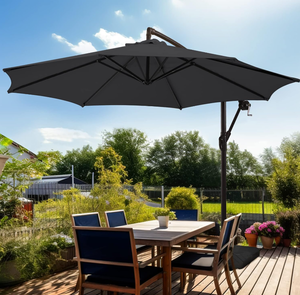 Wikiwiki Patio Umbrellas, 10ft Offset Outdoor Cantilever Hanging Umbrellas with Infinite Tilt