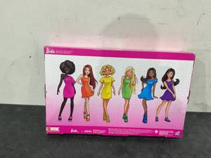 Barbie Doll Rainbow Dress Colors 6 Pack