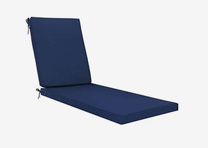 Navy Blue Patio Watcher IndoorOutdoor Water-Resistant Chaise Lounge Cushions