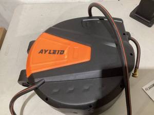 Ayleid Retractable Garden Hose Reel, Wall Mounted Hose Reel