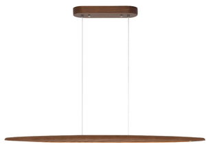 39 Wood Linear Pendant Light LED Dimmable Light Fixture