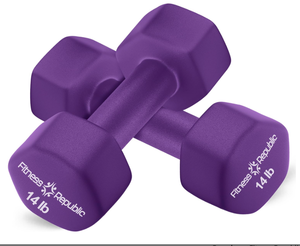 Fitness Republic 14LB Neoprene Workout Dumbbells Set of 2
