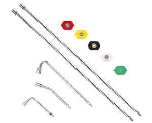 Pressure Washer Extension Wand - 120 Upgrade Power Washer Lance - Pressure Washer Accessories with 5 Nozzle Tips