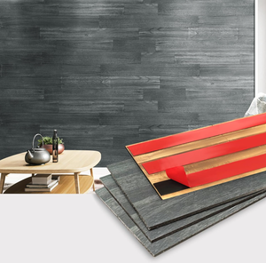 Art3d Barnwood Natural Wood Plank Wall Mural in Blue Charcoal for Livingroom,Bedroom(16 Sq Ft)