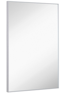 Hamilton Hills Metal Framed Brushed Silver Rectangular Mirror