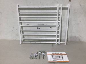 Metal Short Dog Gate to Step Over, 25.3��-42.5��, White