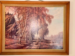 lot 10 image: Framed Landscape Picture 32 x 24