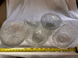 lot 46 image: Vintage Cut Crystal Serving Pieces