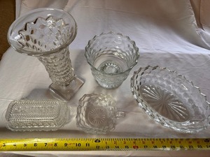 lot 48 image: Variety of Colony Whitehall, Fostoria, & Anchor Hocking Glass Serving Pieces