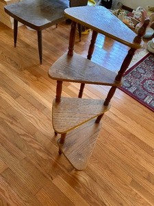 lot 109 image: Spiral Three Tier Library StepsPlant Stand