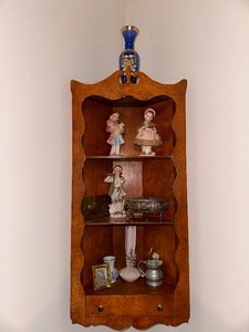 lot 116 image: Corner Curio Shelf and all Items Included in Photo