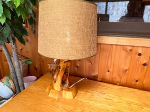 lot 152 image: Wood Tree Table Light