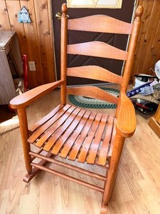 lot 153 image: Wood Cherry Shaker Rocker