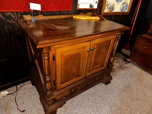 lot 214 image: Custom Built Side Board Measuring 38 x 22 x 32