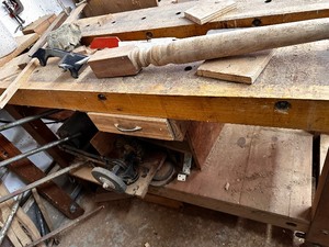 lot 254 image: Custom Built Work Bench and All Items on Top