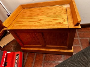 lot 262 image: Handmade Wooden Storage Bench