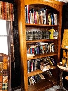 lot 190 image: Wood Book Shelf (Books Not Included) Measuring 40W x 84H x 14D