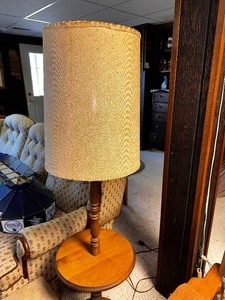 lot 199 image: Floor Lamp with Table
