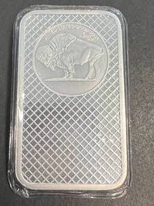 5 TROY OZ .999 FINE SILVER BUFFALO INDIAN BAR