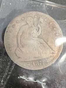 1871 US SEATED LIBERTY HALF DOLLAR