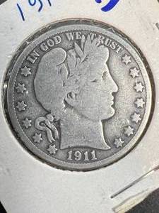 1911 US BARBER HALF DOLLAR