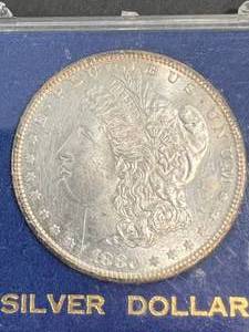1880-S US MORGAN SILVER DOLLAR IN CASE