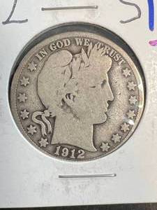 1912-S US BARBER HALF DOLLAR