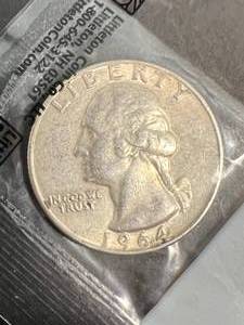 1964 US WASHINGTON QUARTER SEALED