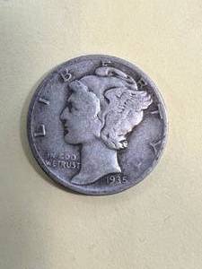 1935 US MERCURY DIME