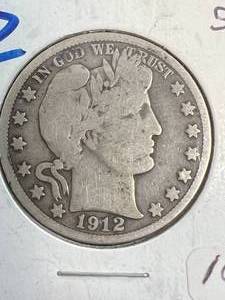 1912-S US BARBER HALF DOLLAR