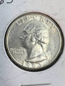 1963 US WASHINGTON QUARTER UNC