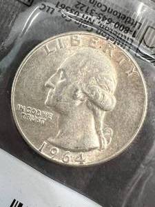 1964-D US WASHINGTON QUARTER SEALED